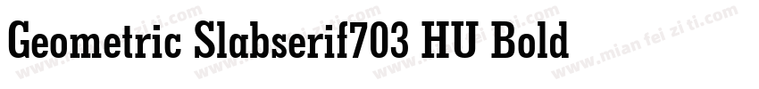 Geometric Slabserif703 HU Bold字体转换